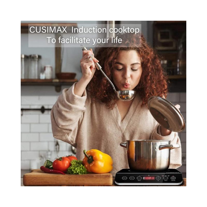 Cusimax Induction Cooktop, 1800W Stainless Steel Portable Induction Burner with Timer (CMIC-180B1) - Brand New - view 2