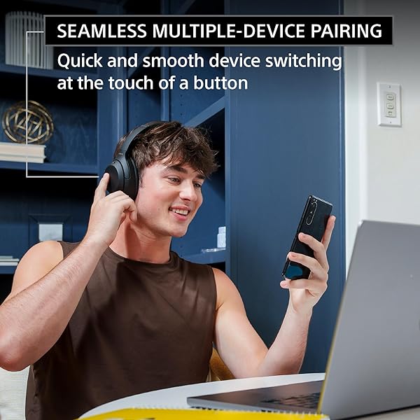 Sony WH-1000XM4 Wireless Industry Leading Noise Canceling Overhead Headphones with Mic for Phone-Call and Alexa Voice.