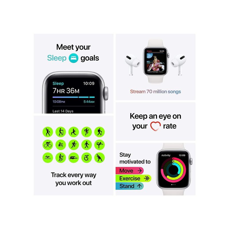Apple Watch SE (GPS + Cellular) - Aluminum Case with Sport Band - (Open Box) - view 4