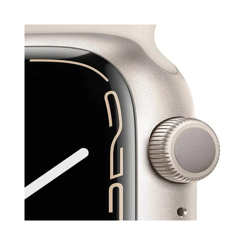 Apple Watch Series 7 Aluminum Case with Starlight Sport Band (Certified Pre-Owned) - view 3