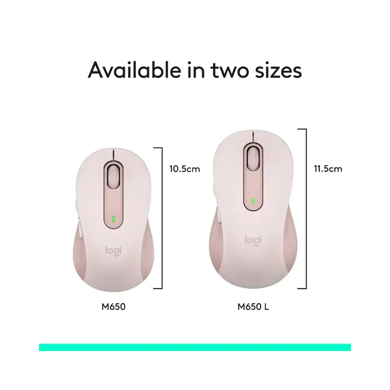 Logitech Signature M650 Wireless Mouse, Rose - Brand New - view 2