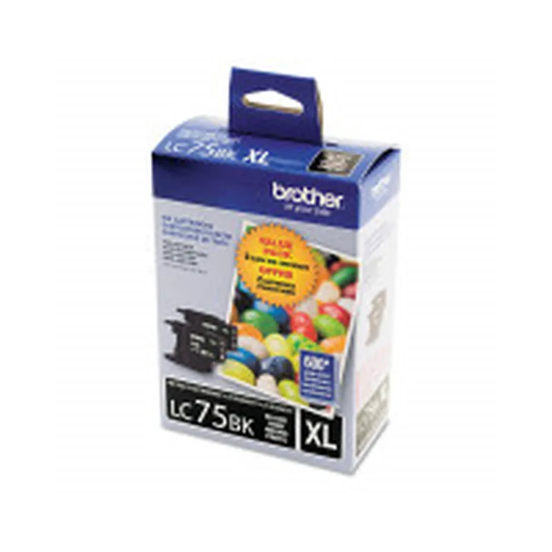 [Original] Brother LC752PKS Innobella High-Yield Ink, 600 Page-Yield, Black, 2/Pack