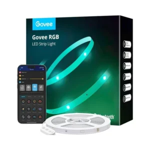 Govee RGB LED Strip Lights 50ft | Bluetooth RGB LED Lights with App Control | 64 Scenes and Music Sync LED Strip Lighting.