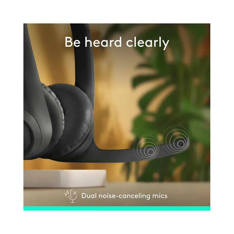 Logitech Zone 300 Wireless Bluetooth On-ear Headset With Noise-Canceling Microphone - Brand New - view 2