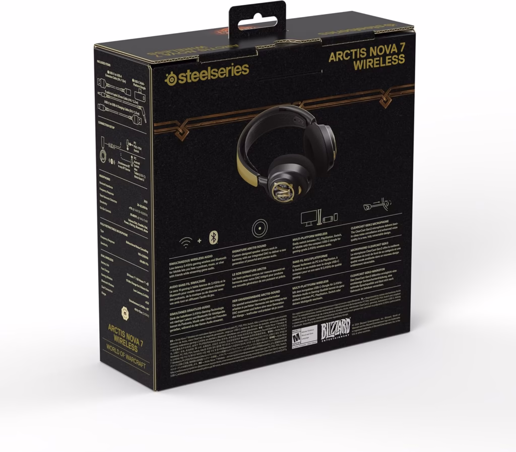 SteelSeries Arctis Nova 7 Wireless Multi-Platform Gaming Headset — World of Warcraft Edition - Brand New - view 3