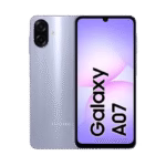 Samsung Galaxy A07 4G Dual Sim in Light Violet, front and rear view