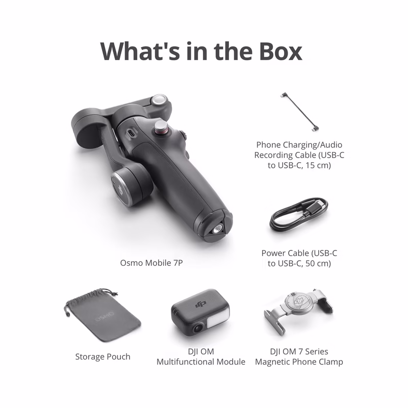 DJI Osmo Mobile 7P Gimbal Stabilizer, Built-in Extension Rod & Tripod (Brand New) - view 7