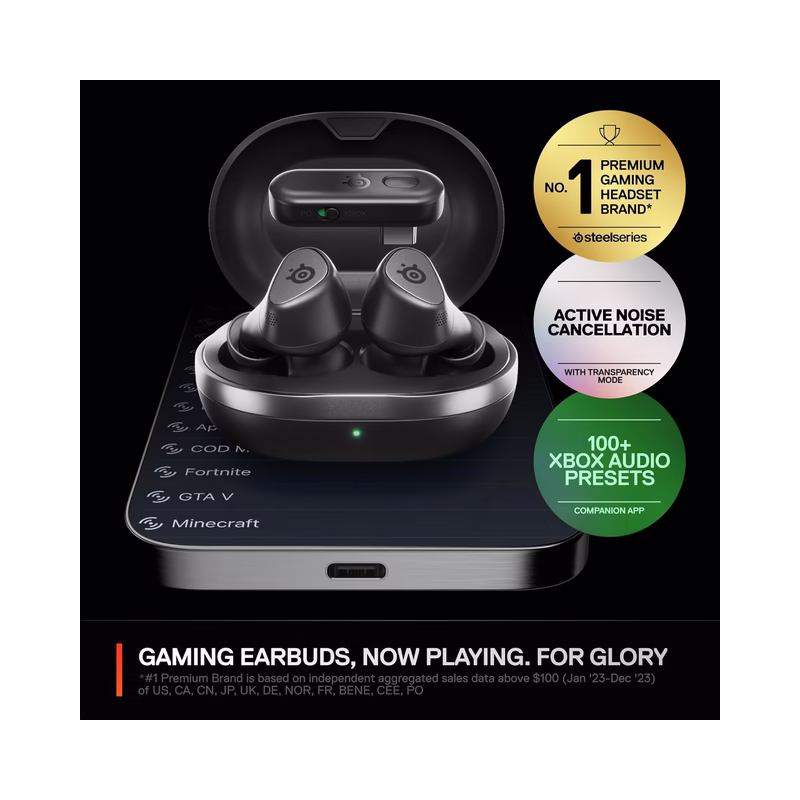 SteelSeries Arctis GameBuds for Xbox/PC/PS5/Switch/Mobile - Brand New - view 4