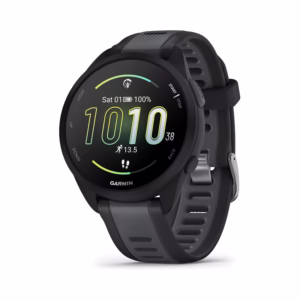Garmin Forerunner 165 Running Smartwatch, Colorful AMOLED Display, Standard Model - Brand New - Black / Slate Grey
