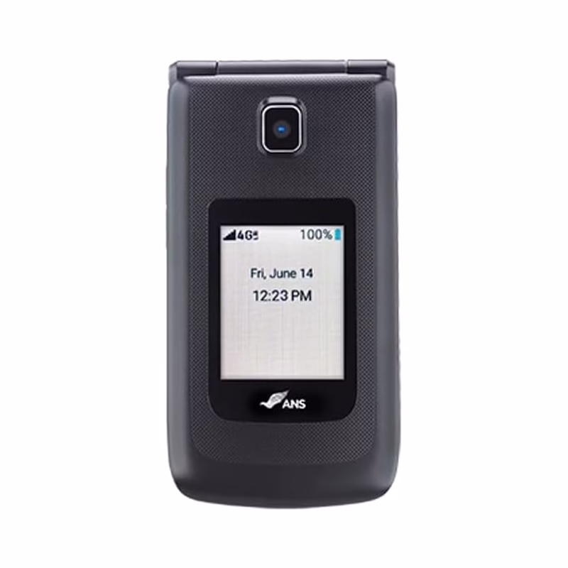ANS F30 Unlocked Flip Phone with 2.8" Dual Display, 1GB RAM, 8GB Storage, Large Keypad, 4G LTE -(CERTIFIED PRE-OWNED)