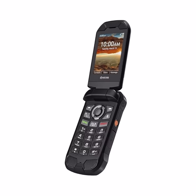 Kyocera DuraXA Equip E4831 Unlocked Rugged Flip Phone, 2GB RAM, 16GB Storage, 4G LTE, Camera, Waterproof -(CERTIFIED.