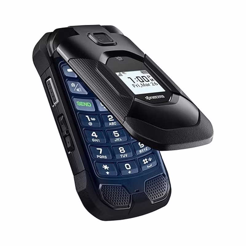 Kyocera DuraXA Equip E4831 Unlocked Rugged Flip Phone, 2GB RAM, 16GB Storage, 4G LTE, Camera, Waterproof -(CERTIFIED.