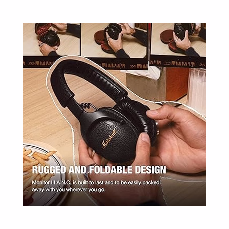 Marshall Monitor III Active Noise Canceling Over-Ear Bluetooth Headphone, Black (Brand New) - view 3