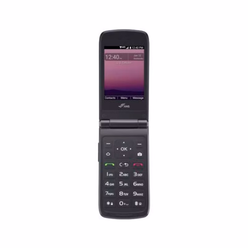 ANS F30 Unlocked Flip Phone with 2.8" Dual Display, 1GB RAM, 8GB Storage, Large Keypad, 4G LTE -(CERTIFIED PRE-OWNED) -.