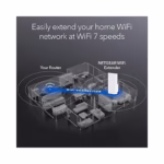 NETGEAR Nighthawk WiFi 7 Dual-Band Range Extender, upto 5 GBPS Speed, Covered upto 1,500 sq.ft. | (EXS27) - Brand New -.