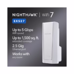 NETGEAR Nighthawk WiFi 7 Dual-Band Range Extender, upto 5 GBPS Speed, Covered upto 1,500 sq.ft. | (EXS27) - Brand New -.