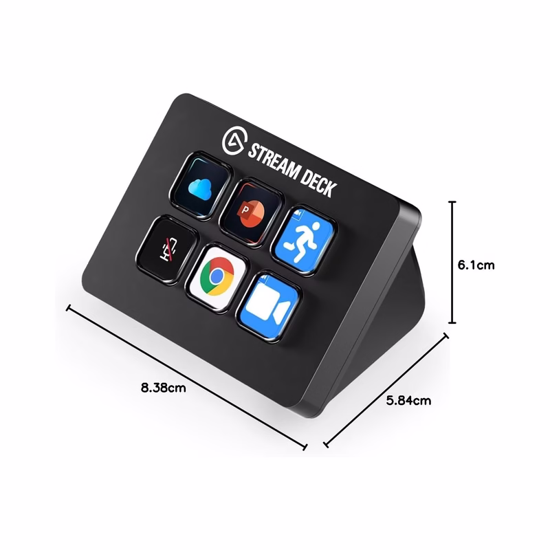 Elgato Stream Deck Mini – Control Zoom, Teams, PowerPoint, MS Office and More, Boost Productivity with Seamless Integration.