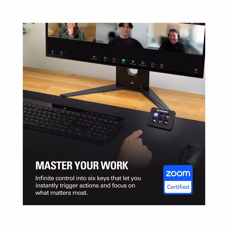 Elgato Stream Deck Mini – Control Zoom, Teams, PowerPoint, MS Office and More, Boost Productivity with Seamless Integration.