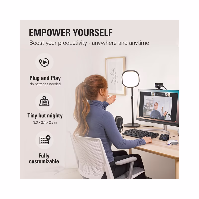 Elgato Stream Deck Mini – Control Zoom, Teams, PowerPoint, MS Office and More, Boost Productivity with Seamless Integration.