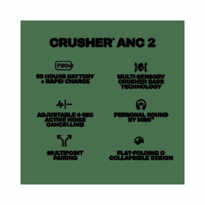 Skullcandy Crusher ANC XT 2 Over-Ear Noise Cancelling Headphones - Brand New - view 4