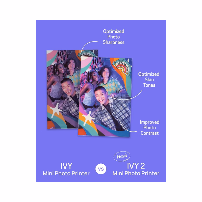 Canon IVY 2 Mini Photo Printer – Wireless Bluetooth, Sticky-Back Prints, iOS & Android | Brand New - view 7