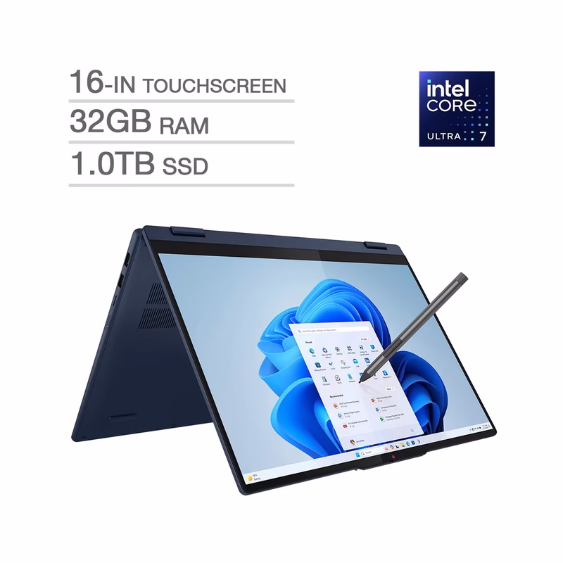Lenovo IdeaPad 5i | Core Ultra 7 355U (12-core) Processor | 16GB RAM | 1TB SSD | 2-in-1 15.3" Touchscreen Laptop - Open Box