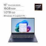 Lenovo IdeaPad Slim 5 16" - AMD Ryzen AI 7 350 - WUXGA (1920 x 1200) - Windows 11 Home - 16GB RAM - 1TB SSD - Touchscreen.