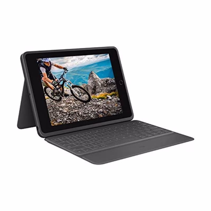Logitech Rugged Folio - iPad (7th, 8th and 9th Generation) Protective Keyboard Case with Smart Connector | Black |.