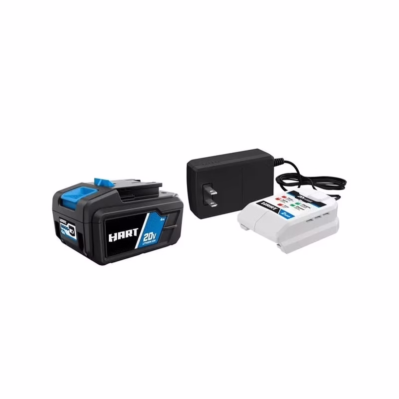 HART 20-Volt Lithium-Ion 4.0Ah Battery and Charger Kit for All HART 20V Tools - Brand New