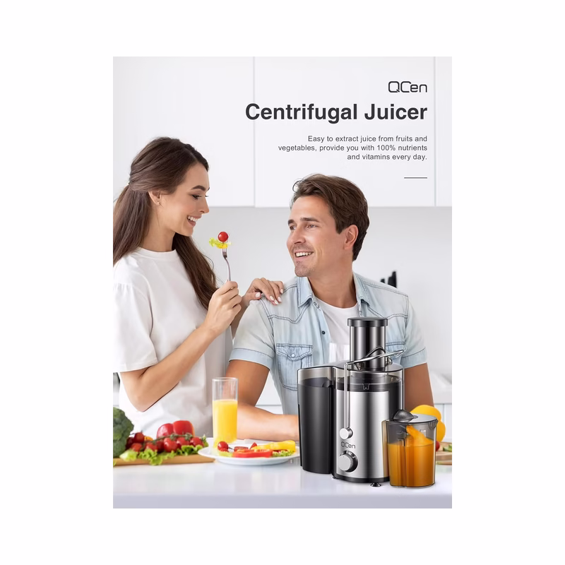 Juicer Machine - 800W Centrifugal Juicer Extractor with Wide Mouth 3” Feed Chute for Fruit Vegetable | Easy to Clean |.