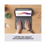 Logitech Folio Touch iPad Keyboard Case with Trackpad and Smart Connector for iPad Air 11-inch (M2 & M3), iPad Air (4th &.