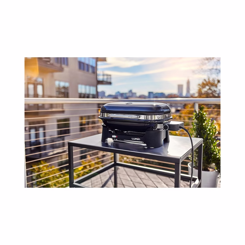 Weber Lumin Electric Grill Bonnet Cover, Premium Black Polyester Cover for Lumin & Lumin Compact Electric Grill - Brand New.