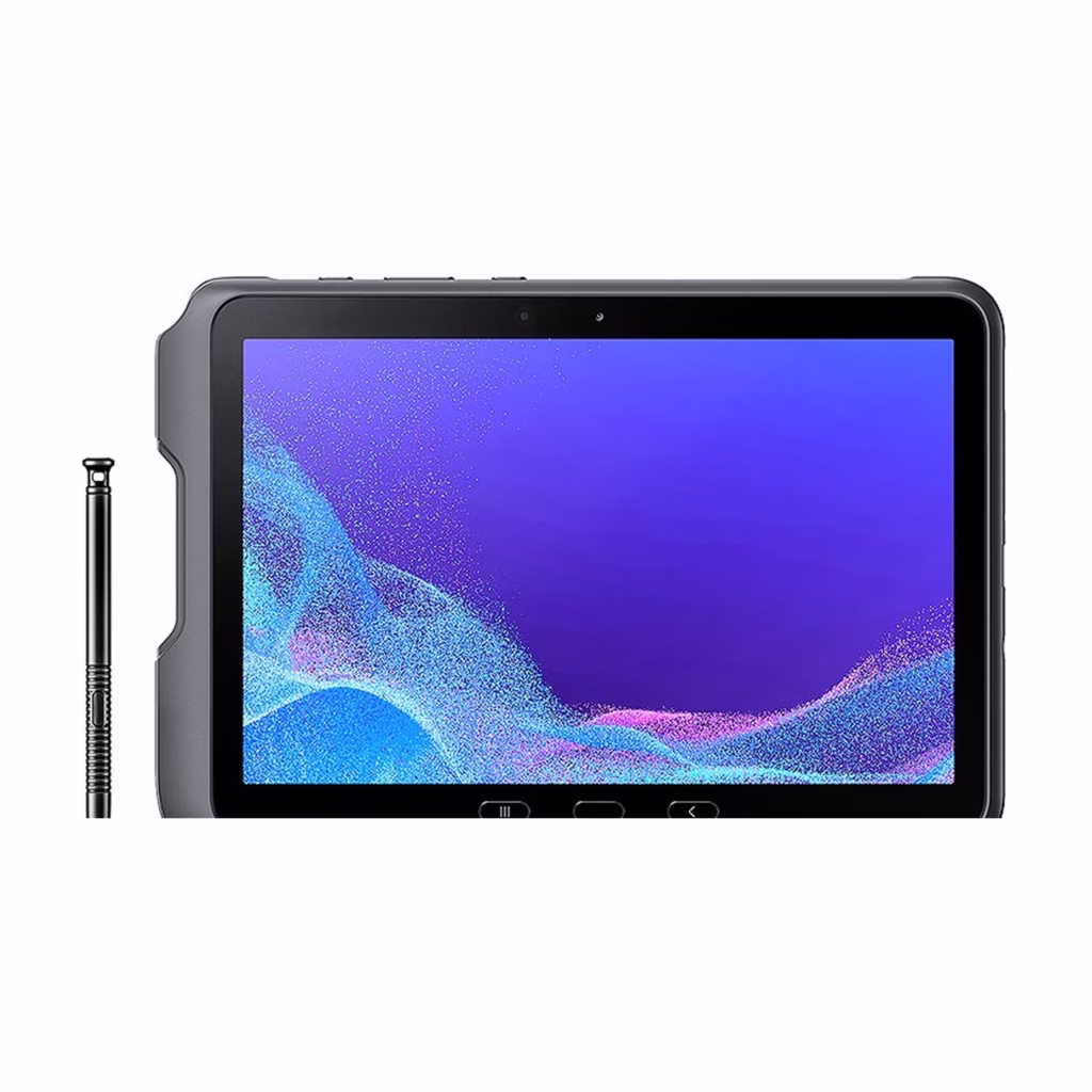 Samsung Galaxy Tab Active4 Pro 5G 64GB, front display view with S Pen on side