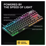 SteelSeries Apex 9 TKL OptiPoint optical switches with 0.2ms response, zero debounce, 33% faster actuation