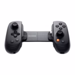 Backbone Pro Black mobile gaming controller front view with full-sized joysticks and clicky D-pad
