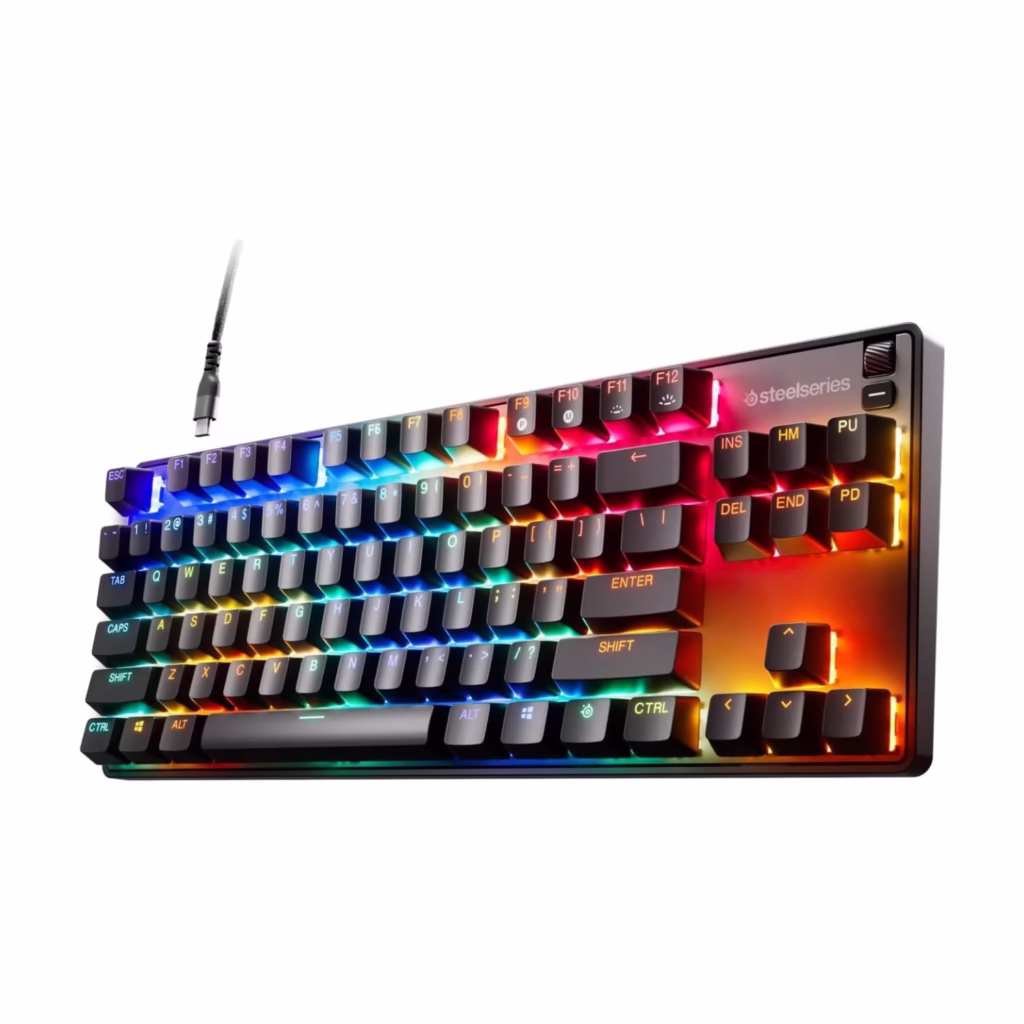 SteelSeries Apex 9 TKL Black mechanical gaming keyboard with PrismSync per-key RGB lighting