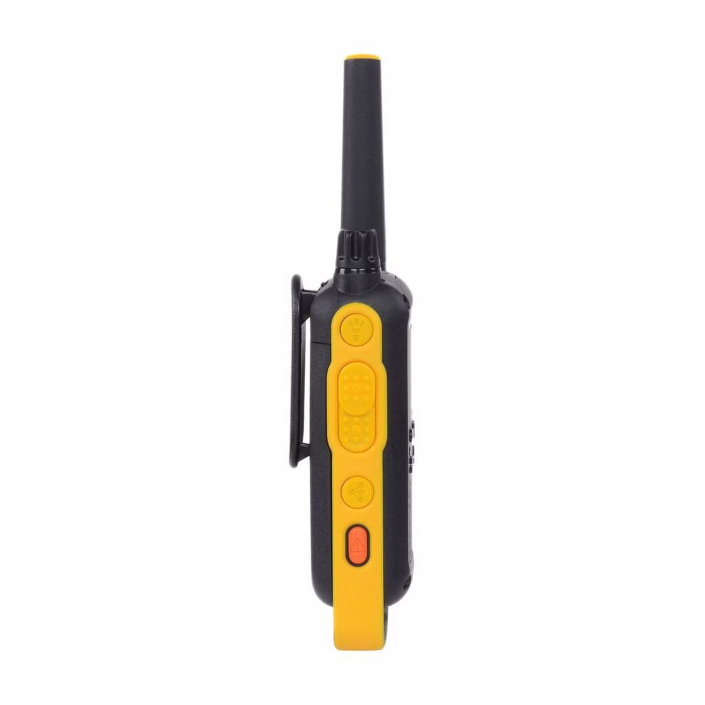 Motorola T470 with detachable belt clip and rugged housing