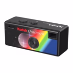 Kodak Charmera keychain digital camera, black rainbow design