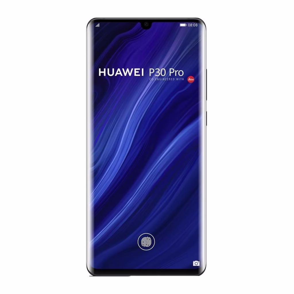 Huawei P30 Pro in Black with 6.47-inch curved OLED display and Leica branding