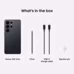 Samsung Galaxy S26 Ultra what's in the box: phone, S Pen, USB-C cable and ejection pin