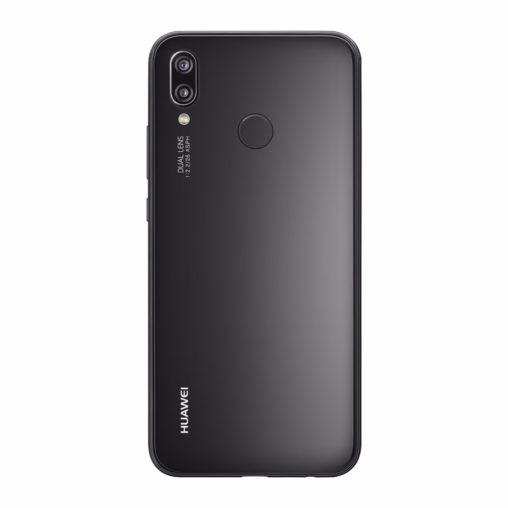 Huawei P20 Lite Black rear panel with dual 16MP camera, fingerprint sensor and HUAWEI logo