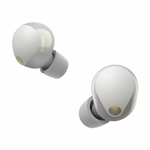 Sony WF-1000XM5 noise cancelling earbuds in Silver
