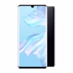 Huawei P30 Pro Black front curved display and rear Leica quad camera together