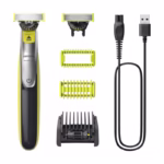Philips OneBlade 360 QP2834/23 trimmer with 5-in-1 comb body comb skin guard and USB charging cable