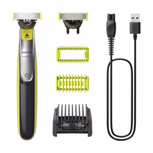 Philips OneBlade 360 QP2834/23 trimmer with 5-in-1 comb body comb skin guard and USB charging cable