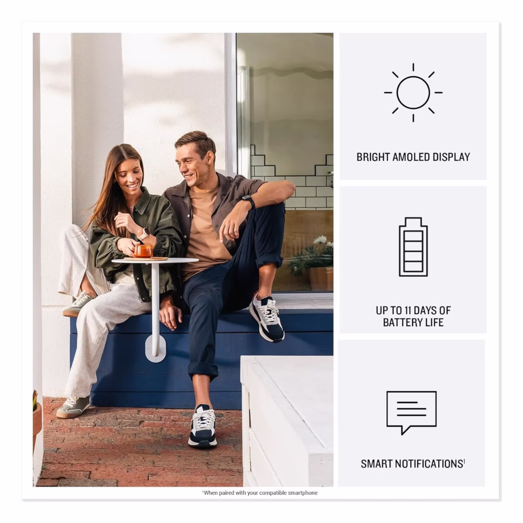 Garmin vivoactive 6 bright AMOLED display, up to 11 days of battery life and smart notifications