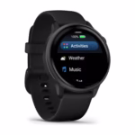 Garmin vivoactive 6 smartwatch showing the Activities menu on its AMOLED touchscreen