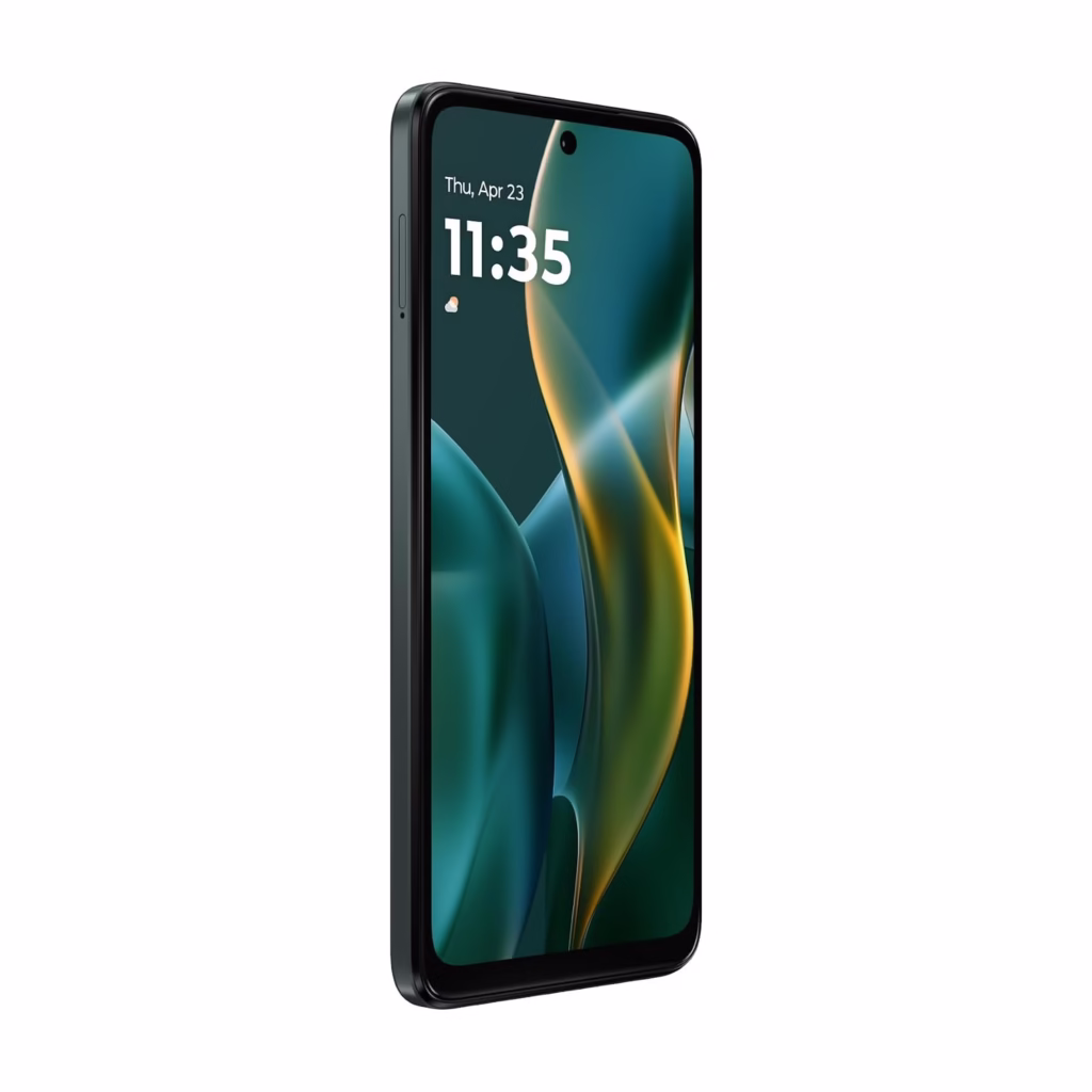 Motorola Moto G 5G 2025 angled front view of the display