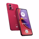 Motorola Moto G84 5G in Viva Magenta, front and back view