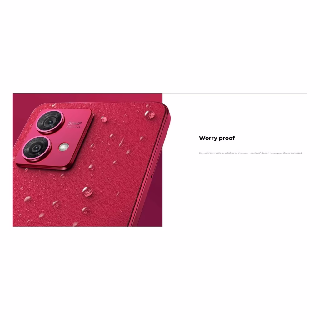 Motorola Moto G84 5G water-repellent design with IP54 rating
